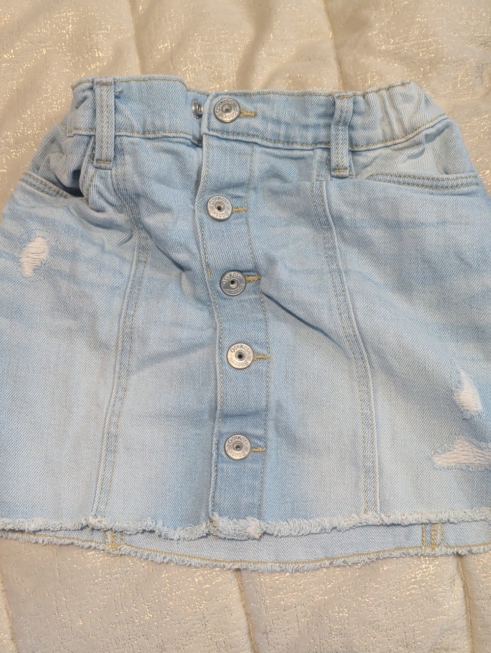 OshKosh B'gosh Light Blue Button-Front Denim Skirt